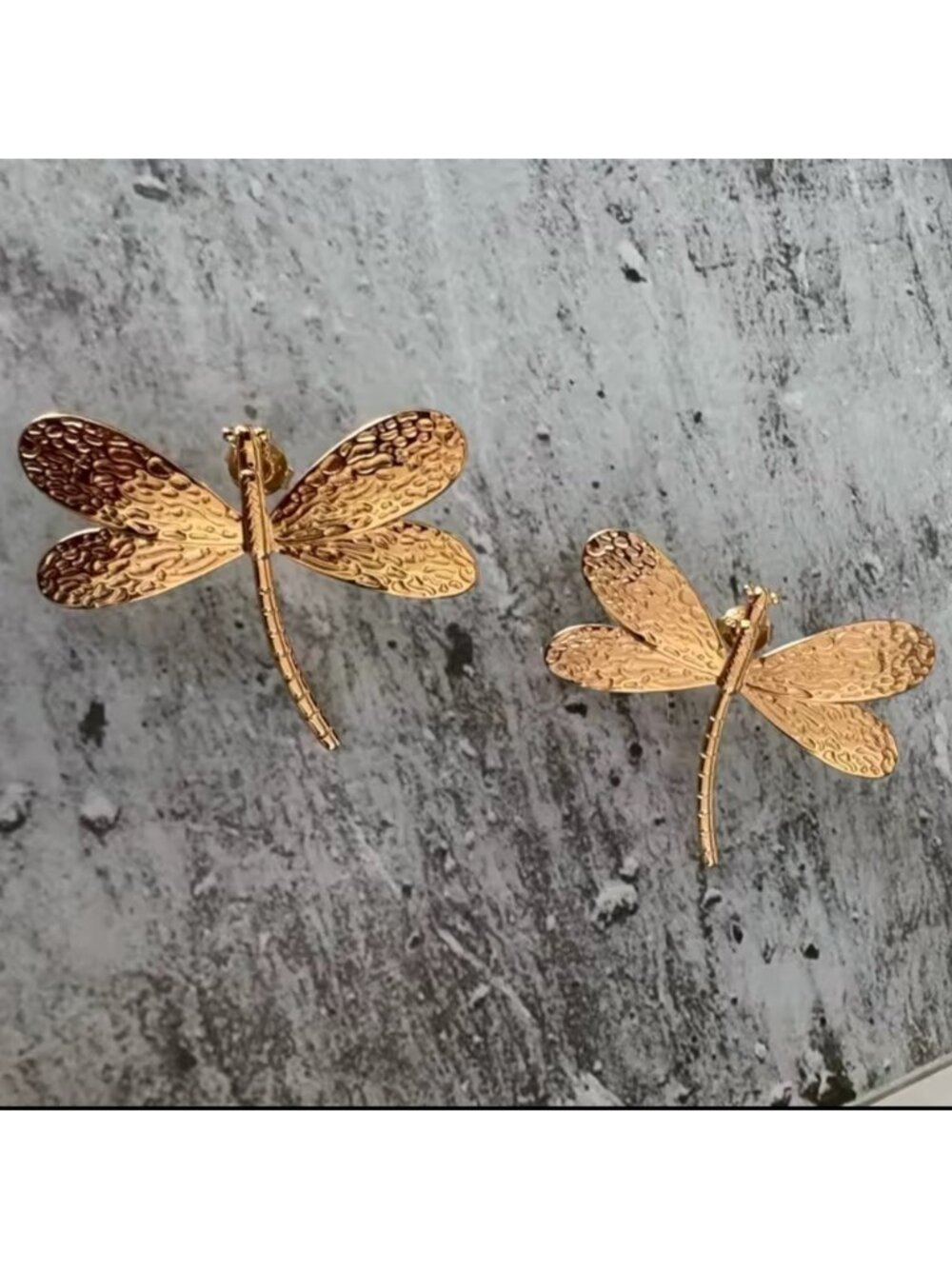 Gold Dragonfly Earrings